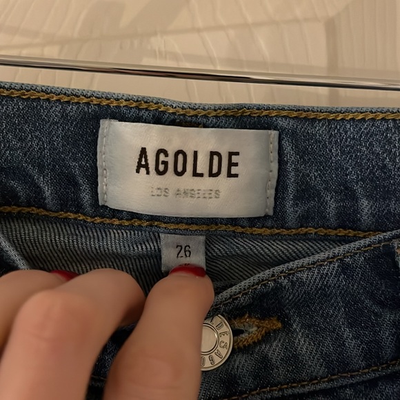 Agolde Freya High Rise Slim in Jargon, size 26, hardly worn - Picture 5 of 7